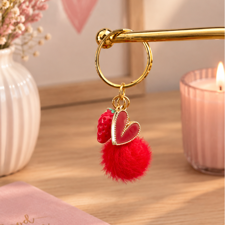 Porte-Clé - Fraise rouge