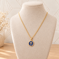 Collier - Croix bleu nuit