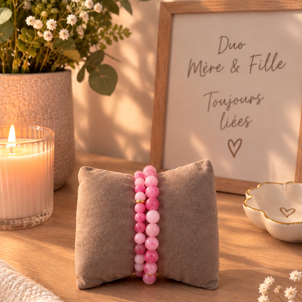 Bracelet Mère&Fille - Rose Complice
