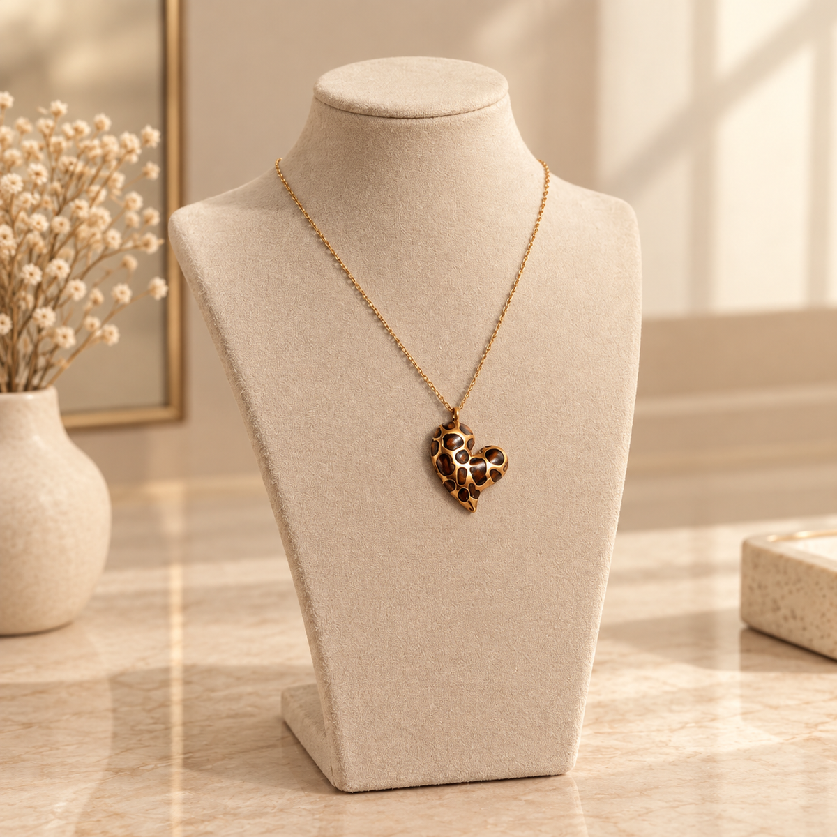 Collier - Coeur de Léopard
