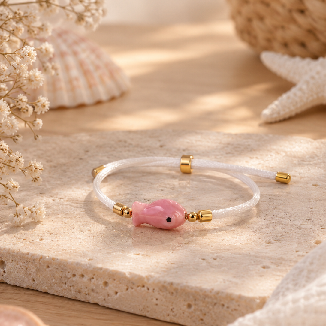 Shamballa - rose/blanc