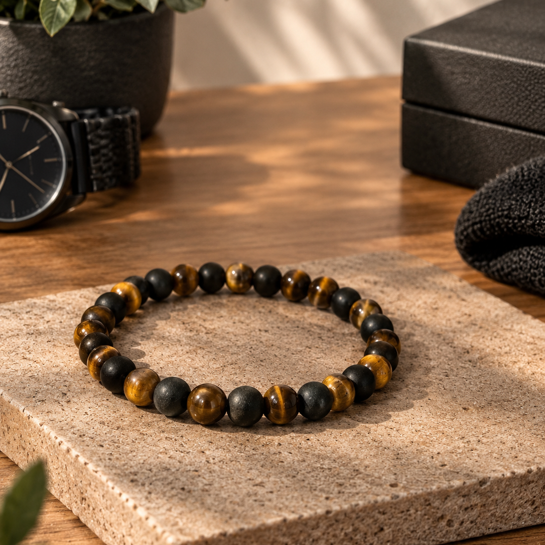 Bracelet - Esprit oeil du tigre / bois