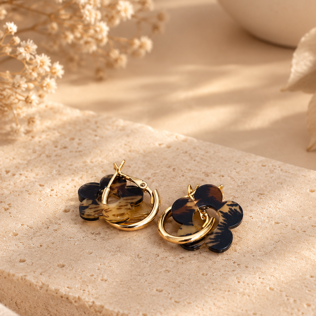 Boucle D'oreille - Golden Flower